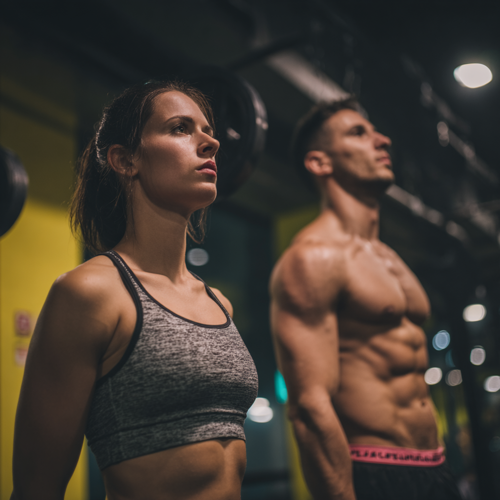 Romanian fitness trainer demonstrating joint-friendly movement patterns with mature adults, emphasizing proper form and controlled motion